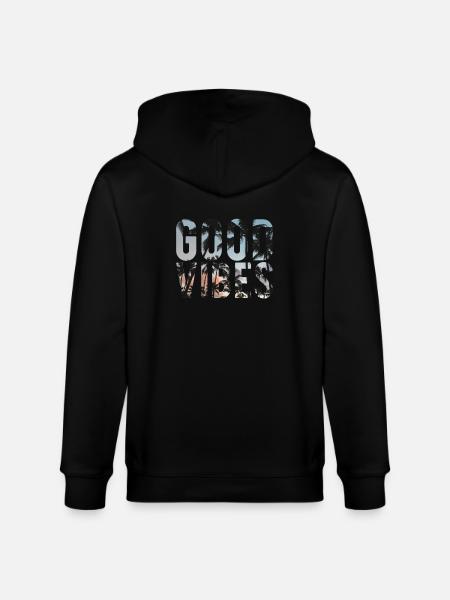 Good vibes - Veste à capuche bio CULTIVATOR Stanley/Stella Unisexe - noir