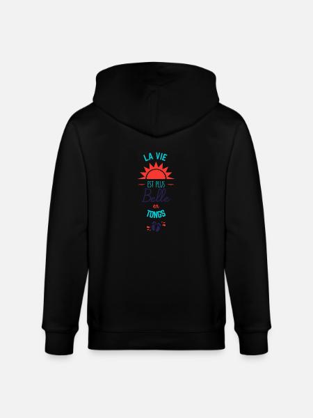 En tong - Veste à capuche bio CULTIVATOR Stanley/Stella Unisexe - noir