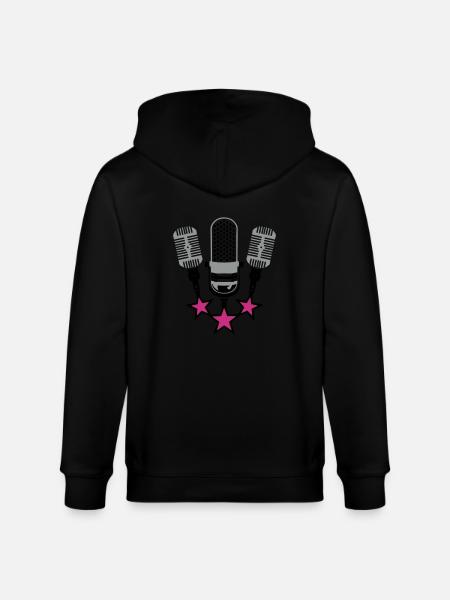 old microphone microphone 20063 - Stanley/Stella CULTIVATOR Unisex Organic Hooded Jacket - black