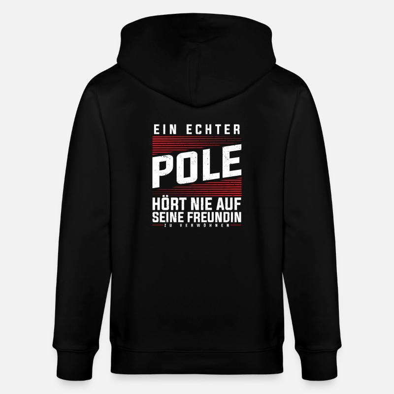 Polen - Ein Echter Pole - Stanley/Stella Unisex Bio-Kapuzenjacke CULTIVATOR  - Schwarz