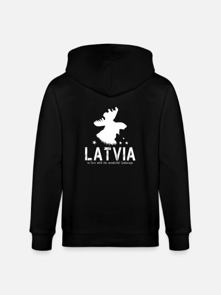 Latvia Latvia Latvian Riga - Stanley/Stella CULTIVATOR Unisex Organic Hooded Jacket - black