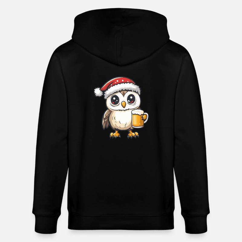 Bière de Noël Owl - Veste à capuche bio CULTIVATOR Stanley/Stella Unisexe - noir