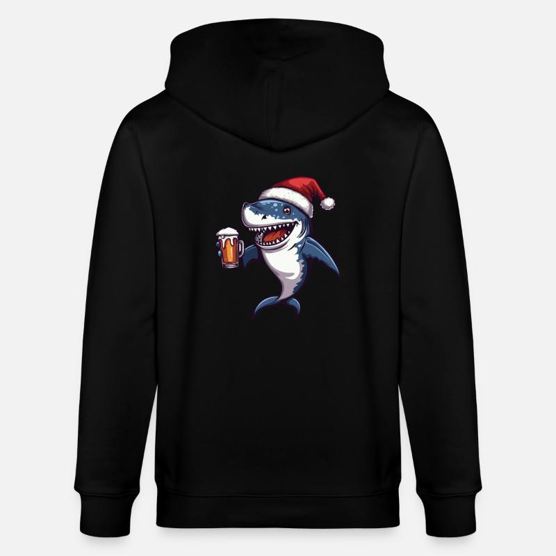 Bière de Noël Shark - Veste à capuche bio CULTIVATOR Stanley/Stella Unisexe - noir