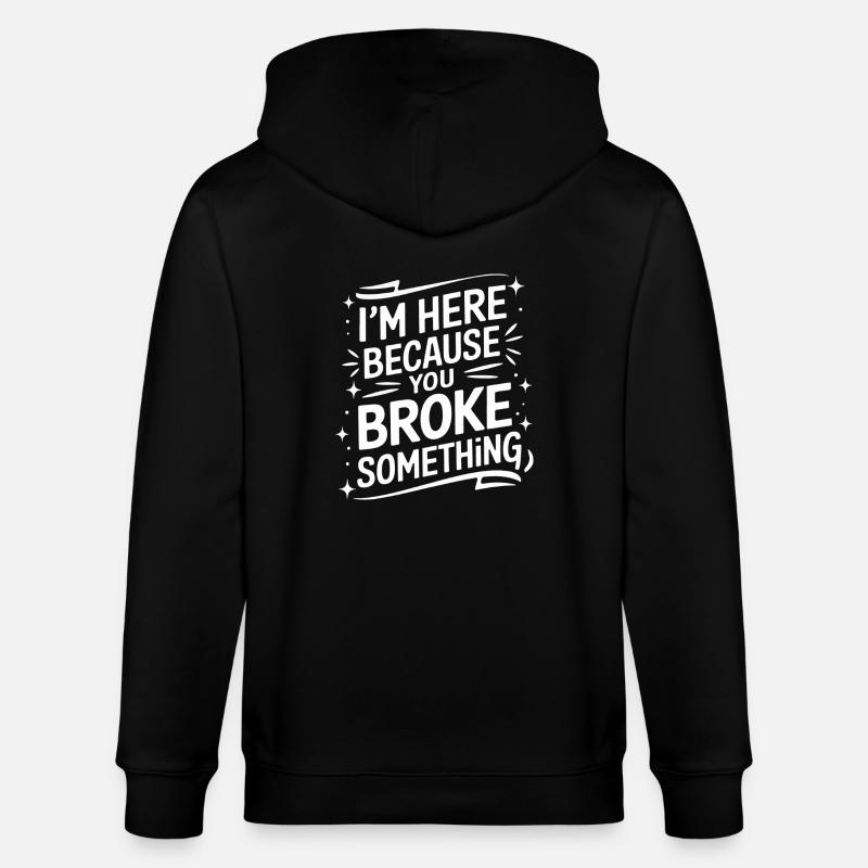 Technischer Support Computerfreak Nerd - Stanley/Stella Unisex Bio-Kapuzenjacke CULTIVATOR  - Schwarz
