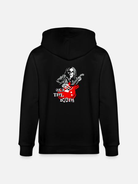 dead_guitar_player_2 - Stanley/Stella CULTIVATOR Unisex Organic Hooded Jacket - black