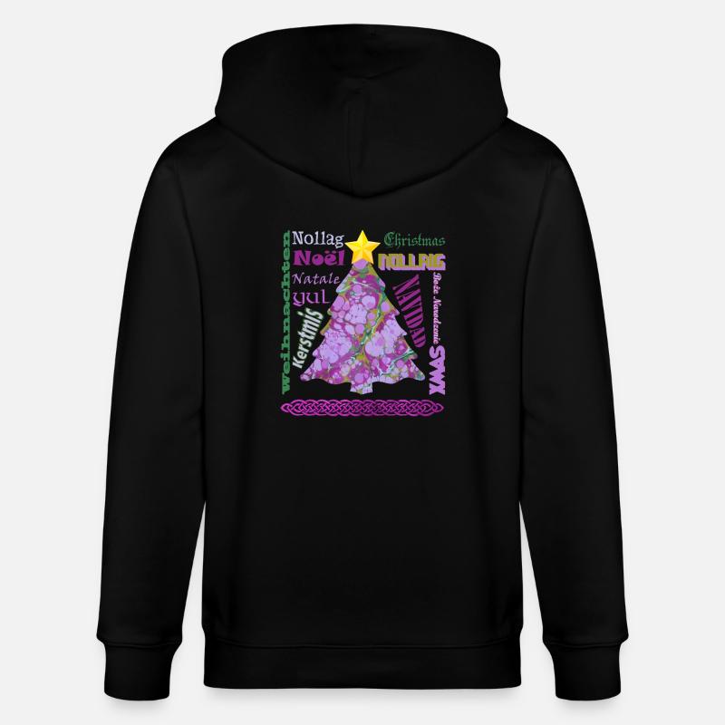 Noël multilingue E 230 - Veste à capuche bio CULTIVATOR Stanley/Stella Unisexe - noir