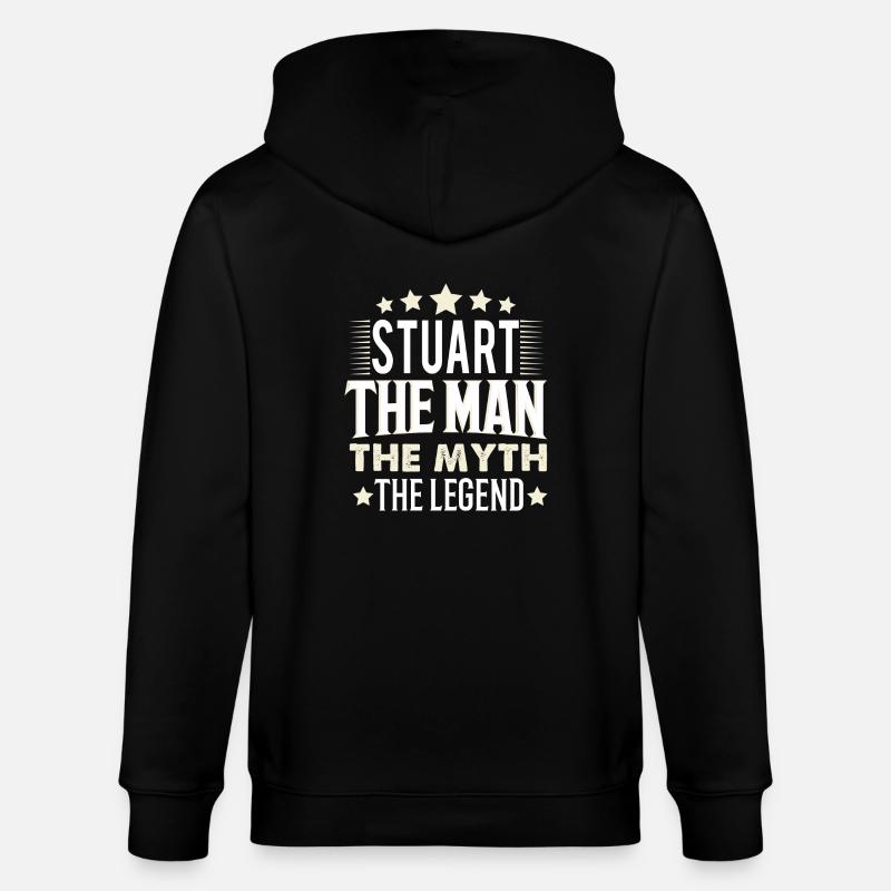 Stuart - Stanley/Stella Unisex Bio-Kapuzenjacke CULTIVATOR  - Schwarz