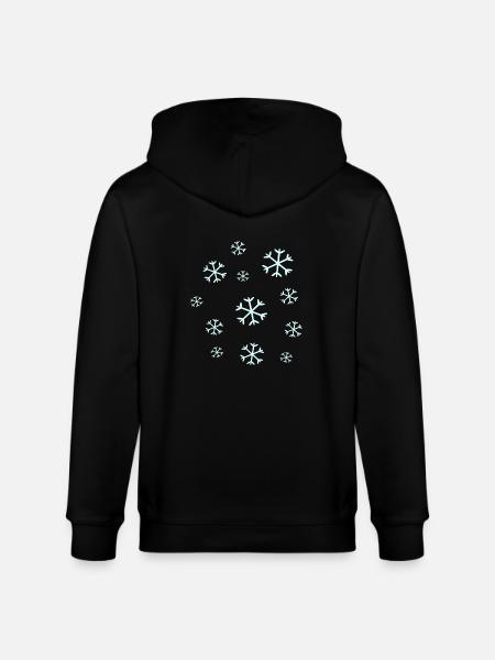 Snowflake Snow Snowflakes Christmas - Stanley/Stella CULTIVATOR  Unisex Organic Hooded Jacket - black