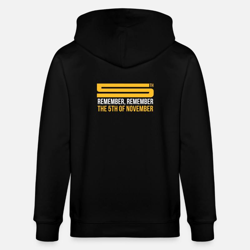 Vendetta - 5th November - Stanley/Stella Unisex Bio-Kapuzenjacke CULTIVATOR  - Schwarz