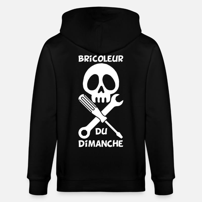 Bricoleur du dimanche (blanc) - Veste à capuche bio CULTIVATOR Stanley/Stella Unisexe - noir