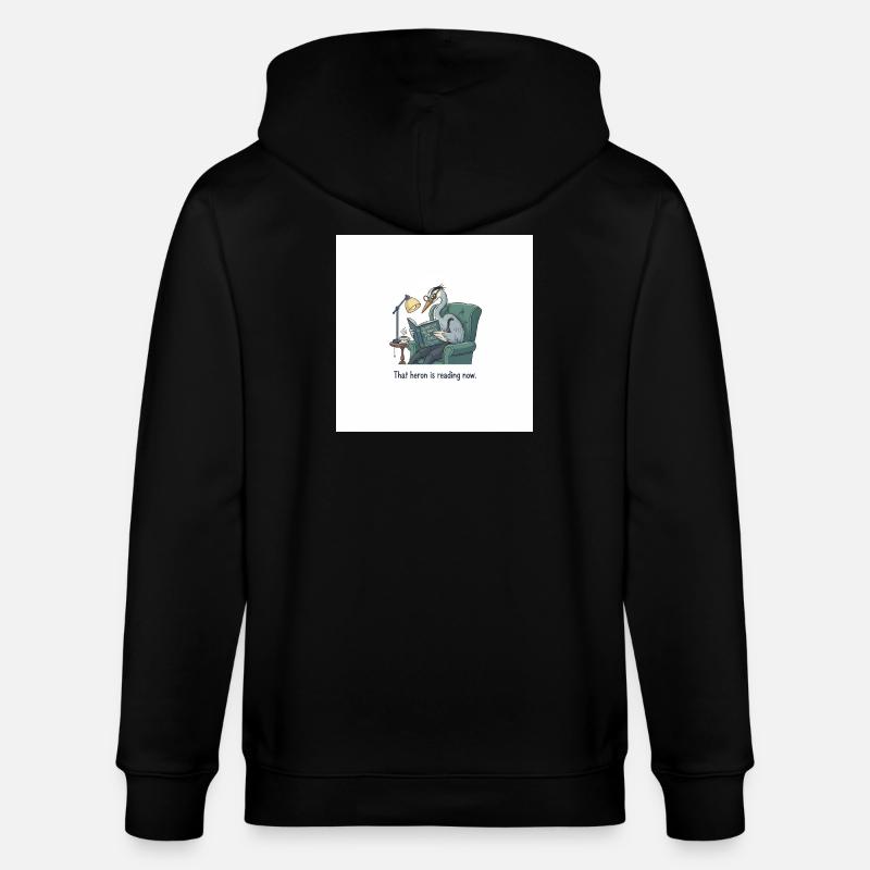 Quantenvogel-Lesen im Sessel - Stanley/Stella Unisex Bio-Kapuzenjacke CULTIVATOR  - Schwarz