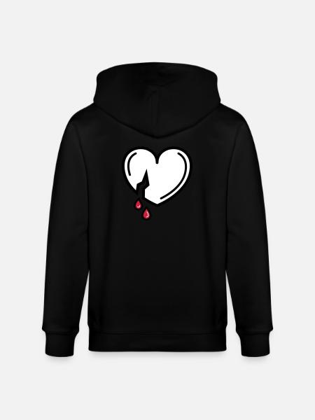 Bloody Love - Stanley/Stella CULTIVATOR Unisex Organic Hooded Jacket - black