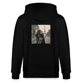 Love knows no boundaries 2 - Stanley/Stella CULTIVATOR  Unisex Organic Hooded Jacket - black - Back - Anna (173cm)