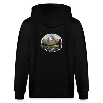 Montagnes suisses - Veste à capuche bio CULTIVATOR Stanley/Stella Unisexe - noir - Dos - Anna (173cm)