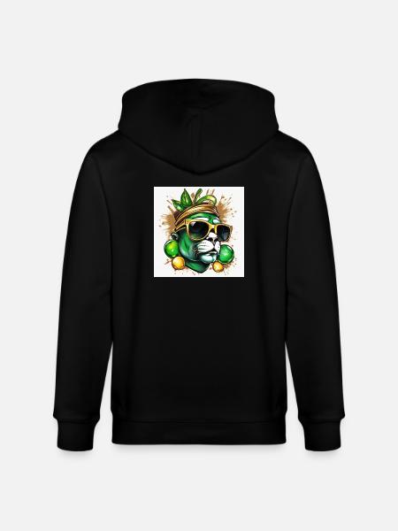 GREEN - Stanley/Stella Unisex Bio-Kapuzenjacke CULTIVATOR  - Schwarz