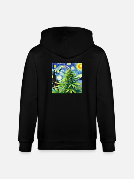 Pflanze im Wind - Stanley/Stella Unisex Bio-Kapuzenjacke CULTIVATOR - Schwarz
