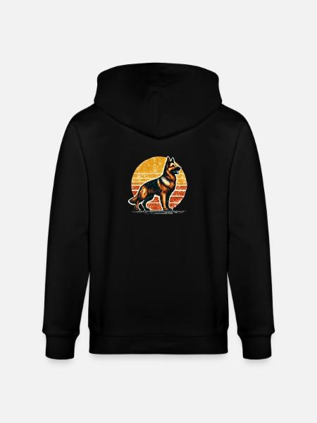 schäferhund - Stanley/Stella Unisex Bio-Kapuzenjacke CULTIVATOR  - Schwarz