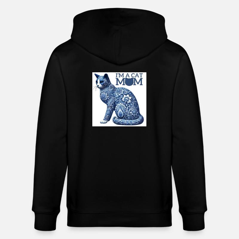 Katze .01 - Stanley/Stella Unisex Bio-Kapuzenjacke CULTIVATOR  - Schwarz