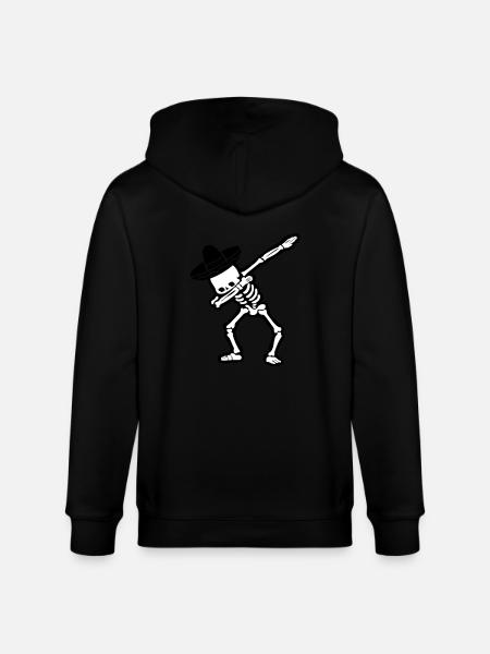 skull dabbing mexicans - Stanley/Stella CULTIVATOR  Unisex Organic Hooded Jacket - black