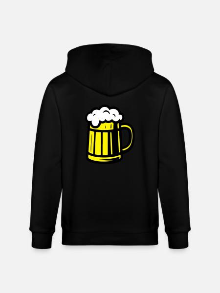 Bier Glas Bierkrug - Stanley/Stella Unisex Bio-Kapuzenjacke CULTIVATOR - Schwarz