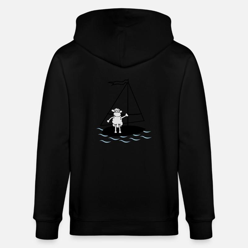 surfendes Schaf - Stanley/Stella Unisex Bio-Kapuzenjacke CULTIVATOR  - Schwarz