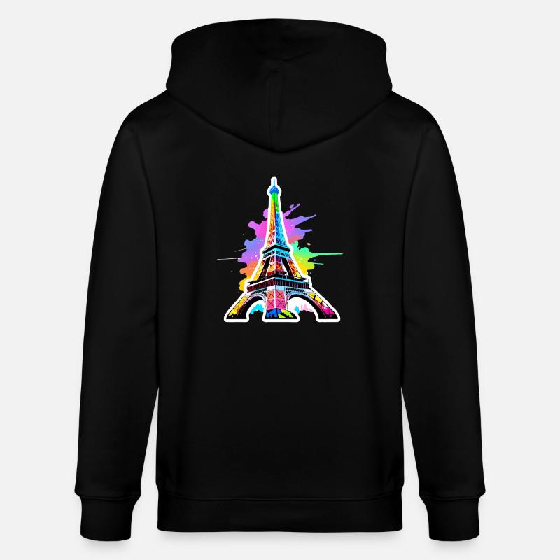 Eiffel tower #18 - Veste à capuche bio CULTIVATOR Stanley/Stella Unisexe - noir