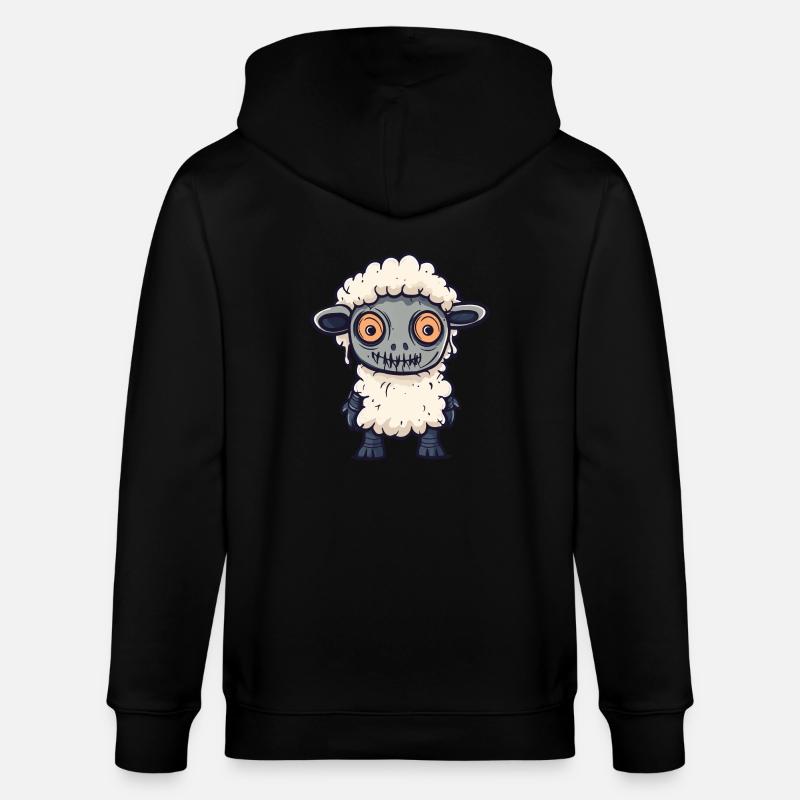 Mouton Halloween Zombie - Veste à capuche bio CULTIVATOR Stanley/Stella Unisexe - noir