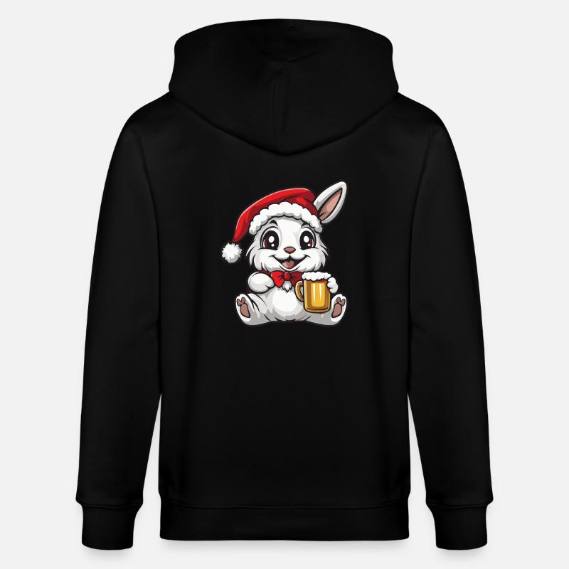 Bière de Noël Bunny - Veste à capuche bio CULTIVATOR Stanley/Stella Unisexe - noir