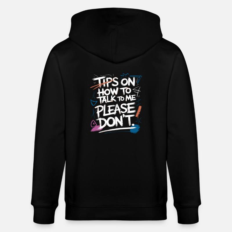 Introverti et sans conversation - Veste à capuche bio CULTIVATOR Stanley/Stella Unisexe - noir