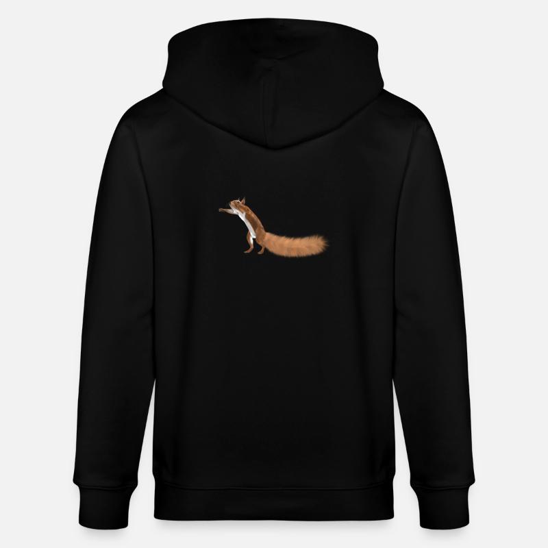 Eichhörnchen - Stanley/Stella Unisex Bio-Kapuzenjacke CULTIVATOR  - Schwarz