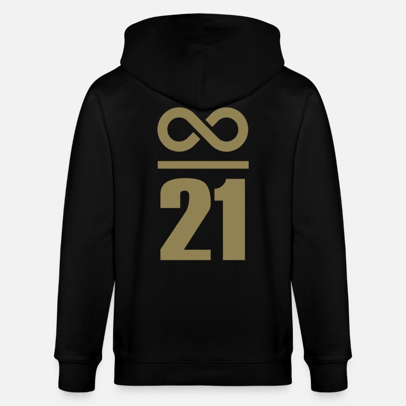 Unendlich durch 21 Millionen Bitcoin - Stanley/Stella Unisex Bio-Kapuzenjacke CULTIVATOR  - Schwarz
