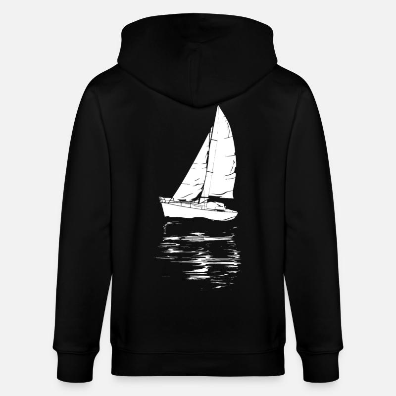Dessin de voile - Veste à capuche bio CULTIVATOR Stanley/Stella Unisexe - noir