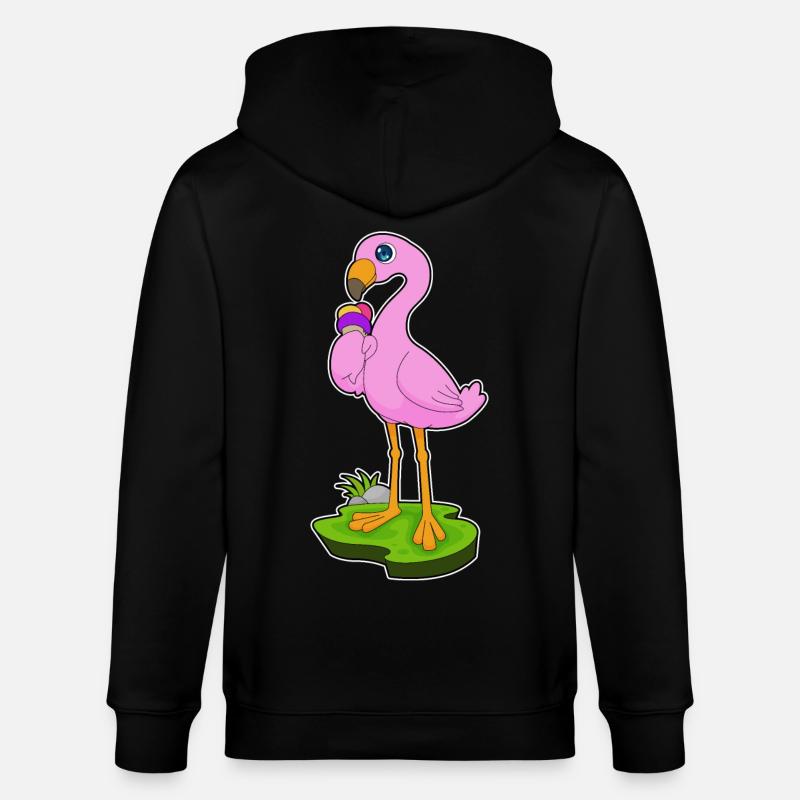 Flamingo Waffeleis - Stanley/Stella Unisex Bio-Kapuzenjacke CULTIVATOR  - Schwarz