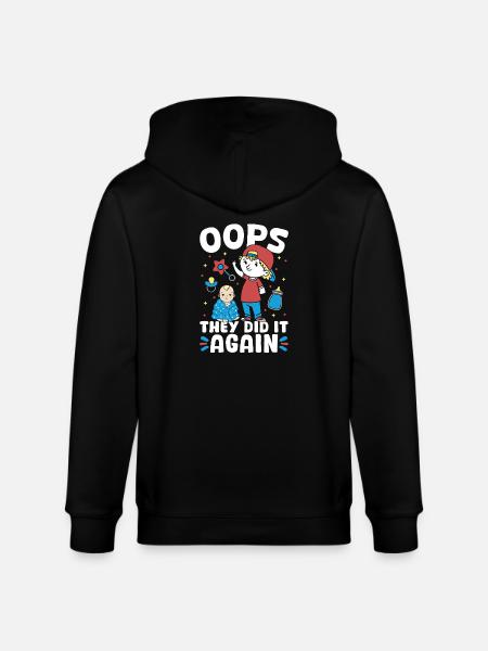New baby - they did it again brother - Stanley/Stella CULTIVATOR  Unisex Organic Hooded Jacket - black