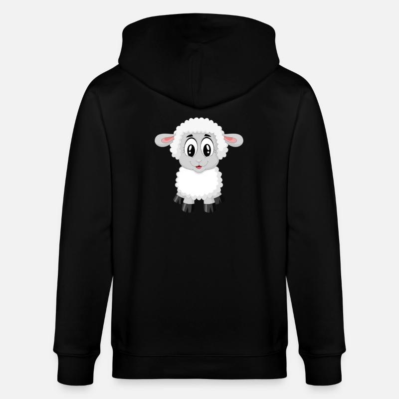 Lamm süß Kinder - Stanley/Stella Unisex Bio-Kapuzenjacke CULTIVATOR  - Schwarz