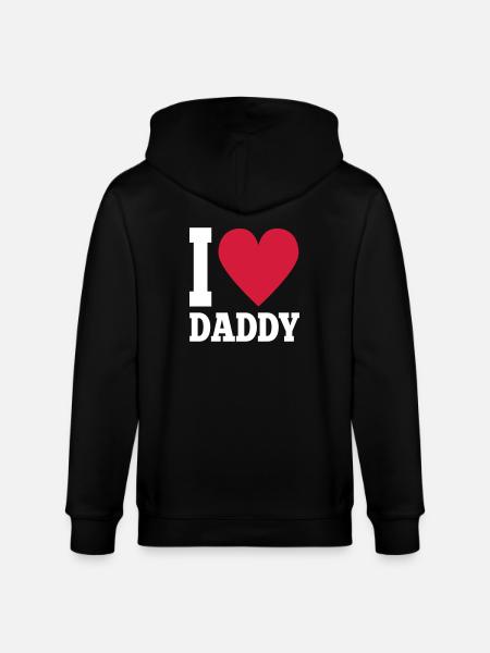 I Love Daddy - Stanley/Stella Unisex Bio-Kapuzenjacke CULTIVATOR - Schwarz