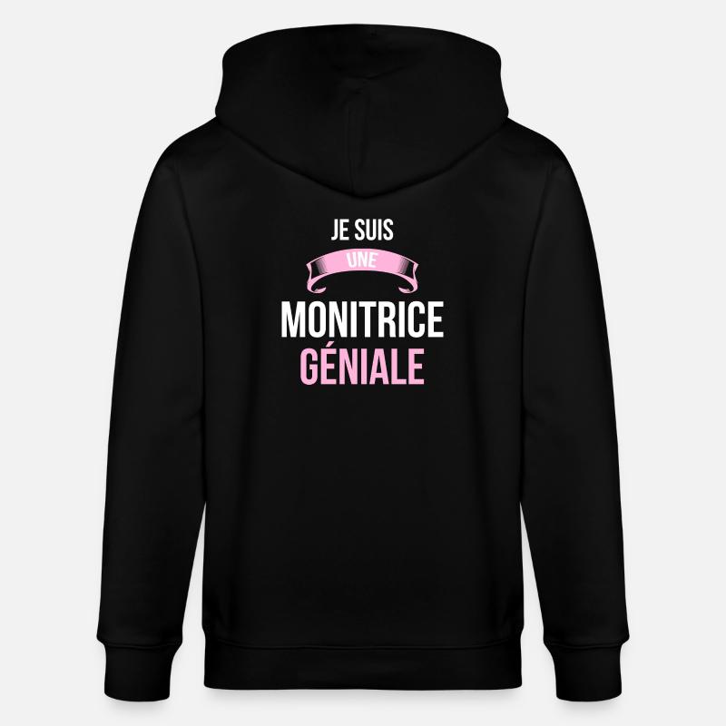 je suis une Monitrice - Veste à capuche bio CULTIVATOR Stanley/Stella Unisexe - noir