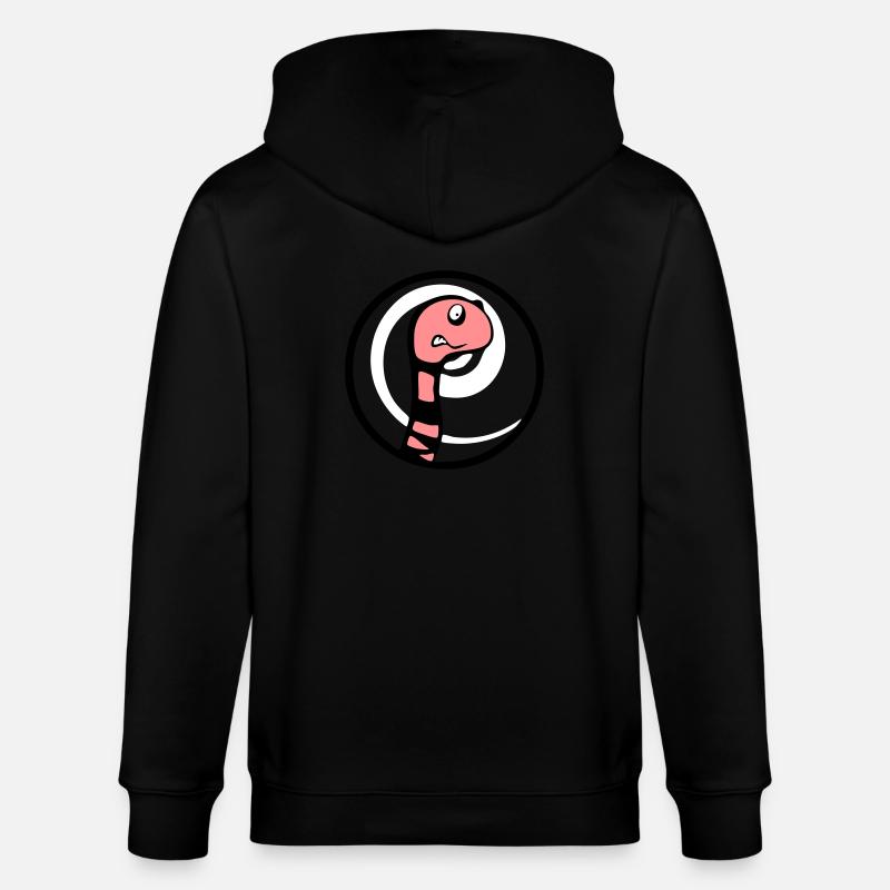 Regenwurm "Ragnar" - Stanley/Stella Unisex Bio-Kapuzenjacke CULTIVATOR - Schwarz
