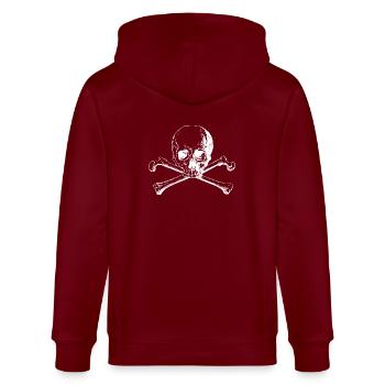 gekreuzte Knochen - Veste à capuche bio CULTIVATOR Stanley/Stella Unisexe - bordeaux - Dos - Anna (173cm)