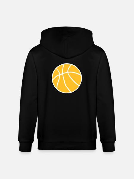 Basketball handgezeichnet Geschenk - Stanley/Stella Unisex Bio-Kapuzenjacke CULTIVATOR  - Schwarz