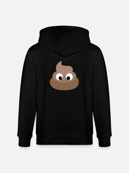 Poop Emoji Poop Pile - Stanley/Stella CULTIVATOR Unisex Organic Hooded Jacket - black