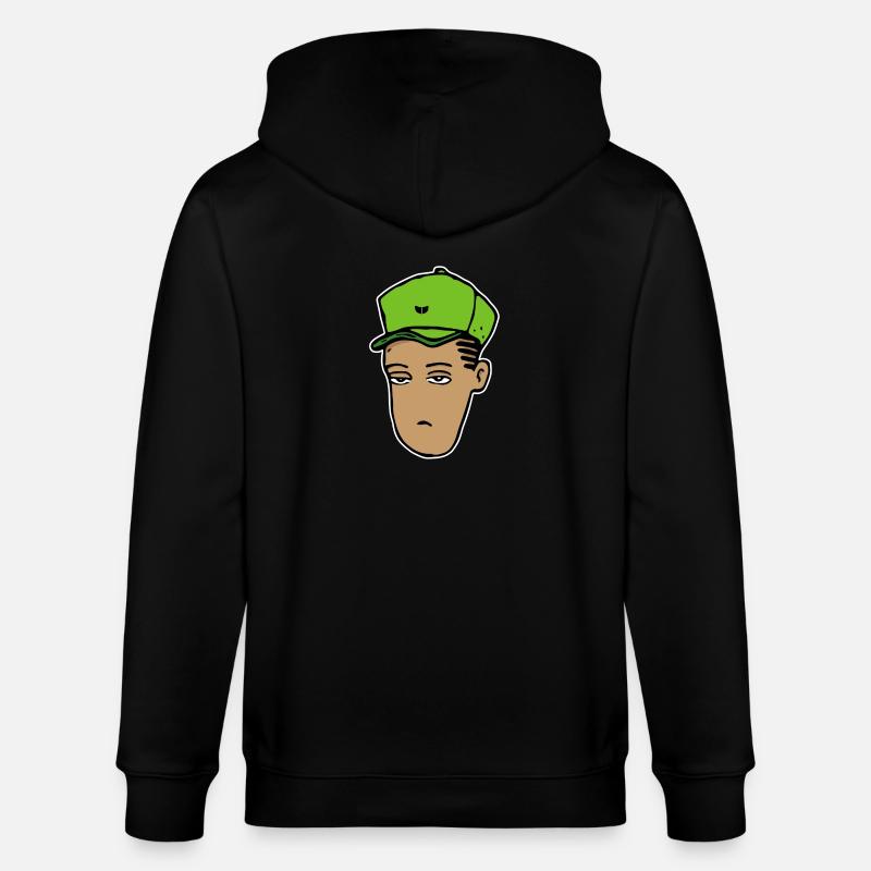 Hip-Hop-Kopf (Schlaganfall) - Stanley/Stella Unisex Bio-Kapuzenjacke CULTIVATOR  - Schwarz