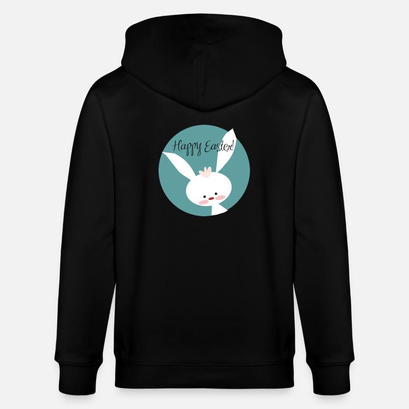 Happy Easter - Stanley/Stella Unisex Bio-Kapuzenjacke CULTIVATOR  - Schwarz