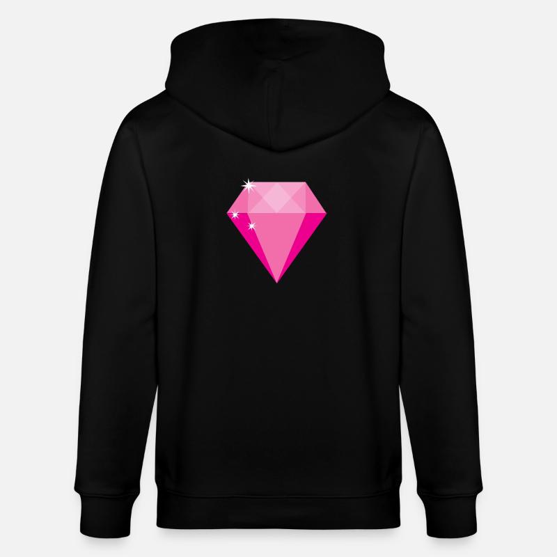 Diamant rose - Veste à capuche bio CULTIVATOR Stanley/Stella Unisexe - noir