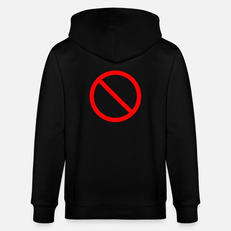 Verbot Zeichen - Stanley/Stella Unisex Bio-Kapuzenjacke CULTIVATOR  - Schwarz