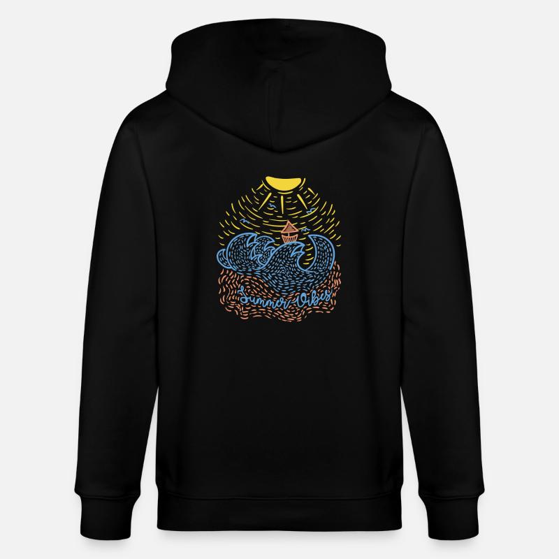 Vibrations d'été - Veste à capuche bio CULTIVATOR Stanley/Stella Unisexe - noir