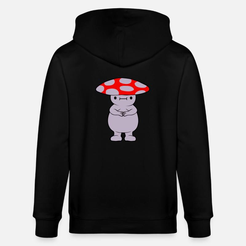 Dicker süßer Pilz - Stanley/Stella Unisex Bio-Kapuzenjacke CULTIVATOR  - Schwarz