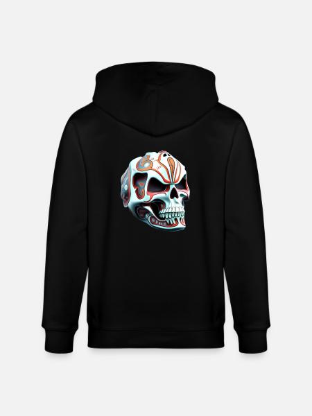 Schädel Nr. 1 - Stanley/Stella Unisex Bio-Kapuzenjacke CULTIVATOR - Schwarz