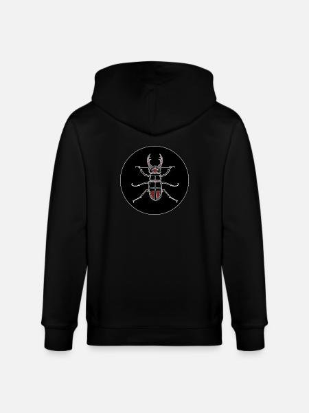 Hirschkäfer - Natur - Stanley/Stella Unisex Bio-Kapuzenjacke CULTIVATOR  - Schwarz