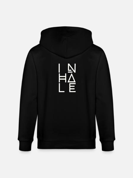 Breathe, inhale - Stanley/Stella CULTIVATOR Unisex Organic Hooded Jacket - black